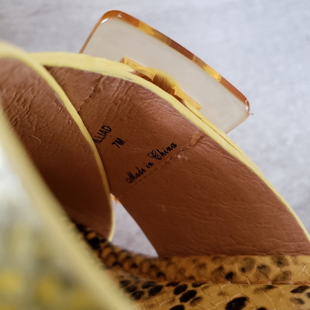 Donald Pliner Python Leather Wedge Platform Cork … - image 6